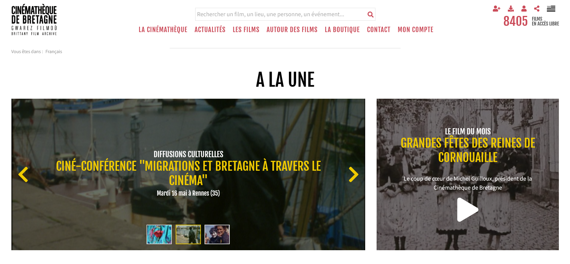 Lien vers le site internet de la Cinémathèque de Bretagne
