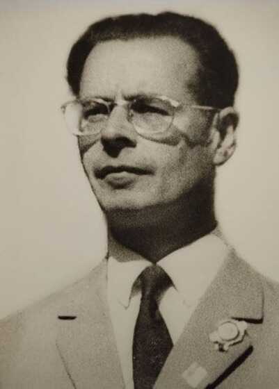 Gilbert Burlot, maire de La Bernerie-en-Retz, en 1968