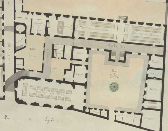 Détail du plan du Lycée impérial de Nantes