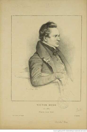 Portrait de Victor Hugo en 1832 d’après Léon Noel