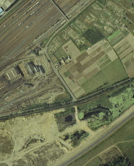 Vue aérienne du manoir de la Rivière