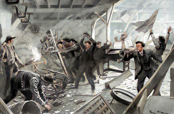 Destruction des sertisseuses par les ouvriers des conserveries