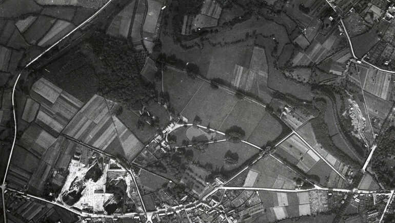 Vue aérienne du domaine des Dervallières