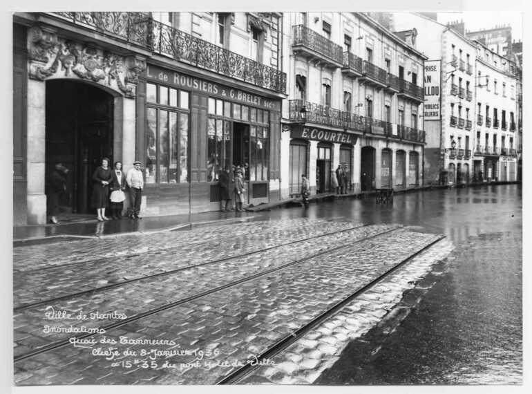 Inondations, quai des Tanneurs