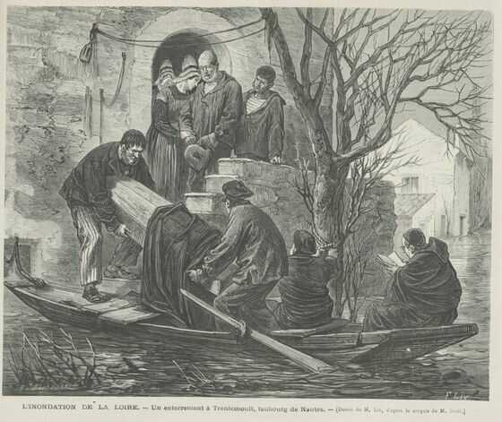 Enterrement à Trentemoult, faubourg de Nantes