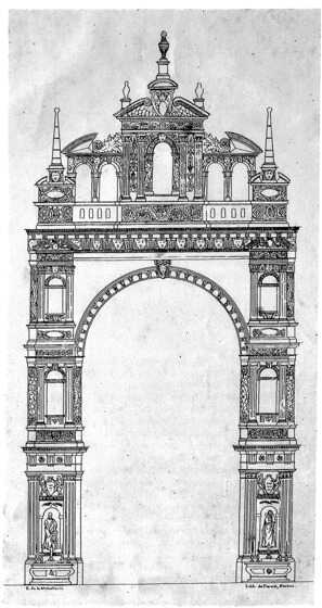 Représentation de la façade du chœur de la cathédrale de Nantes