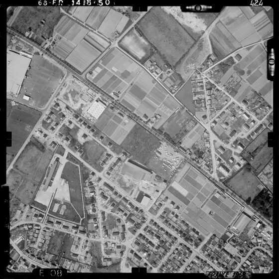 Photographie aérienne de la Route de Vannes