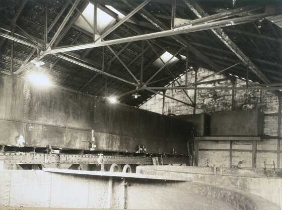 Vue de la salle des chaudrons en tôle de la savonnerie Magra – Ancienne Savonnerie de la Loire