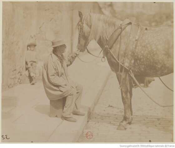 Photographie d’un roulier (ou relayeur) à Paris