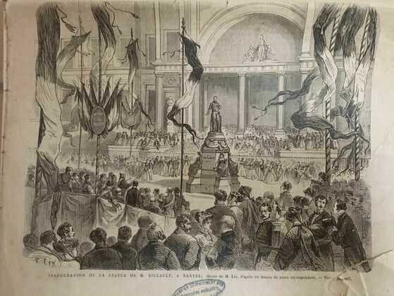 Inauguration de la statue d'Adolphe Billault, à Nantes