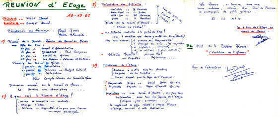 Compte-rendu d’une réunion d’étage au Foyer des Jeunes Travailleurs de Beaulieu