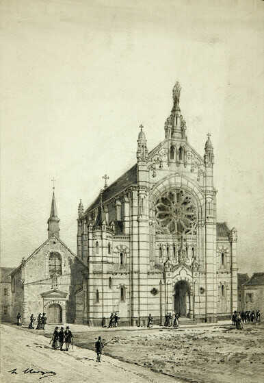 Dessin de l'église Notre-Dame-de-Toutes-Aides