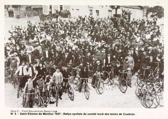 Rallye cycliste du comité local des loisirs de Couëron à Saint-Étienne-de-Montluc en 1937