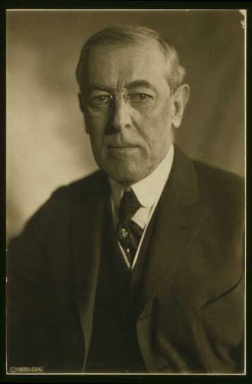 Portrait du président Woodrow Wilson en 1919