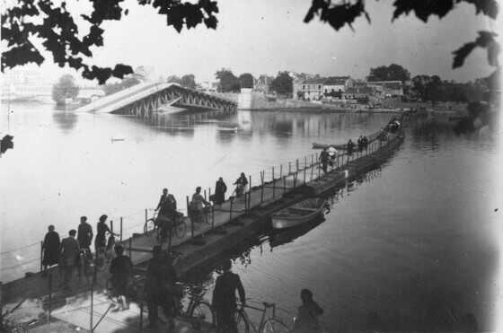 Pont de Pirmil effondré en août 1944