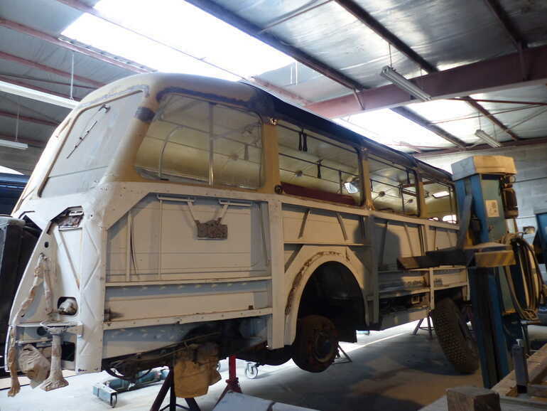 Autobus Chausson en restauration, janvier 2018