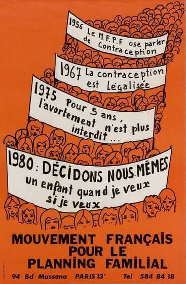 Affiche du MFPF avec les dates clés des combats menés