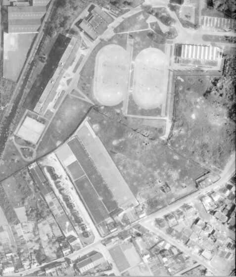 Vue aérienne du quartier de la Colinière à Doulon