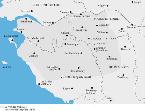 Carte de la « Vendée militaire » en 1793