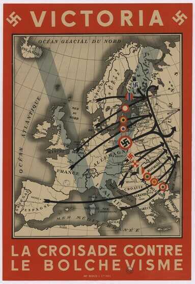 Affiche éditée par les services de propagande allemands en France contre l’URSS