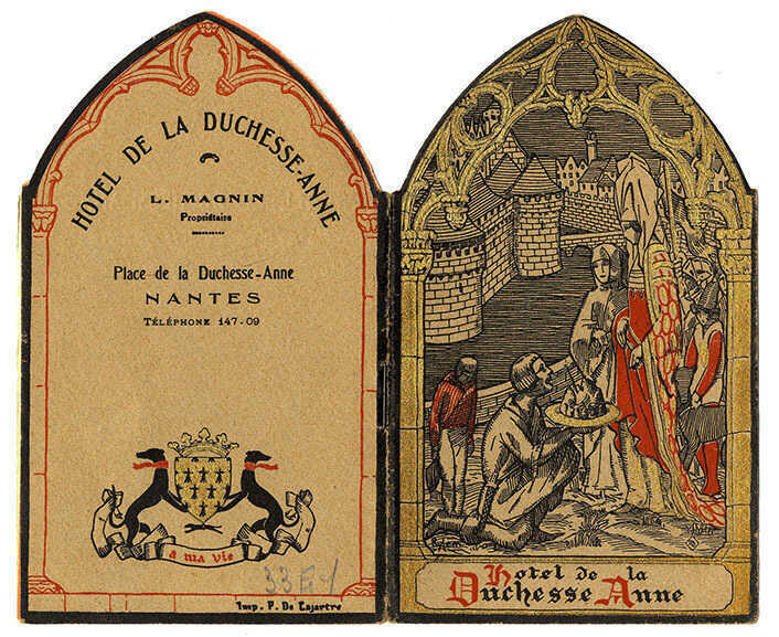 Fascicule publicitaire de l'hôtel de la Duchesse Anne