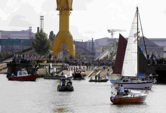 Première mise à l'eau du  <i>Saint-Michel II</i> 
