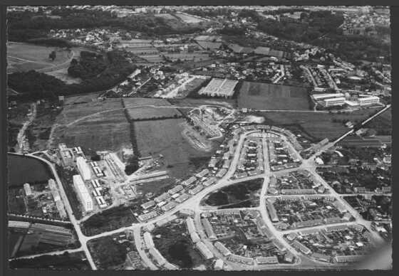 Vue aérienne du quartier de la Boissière en 1958