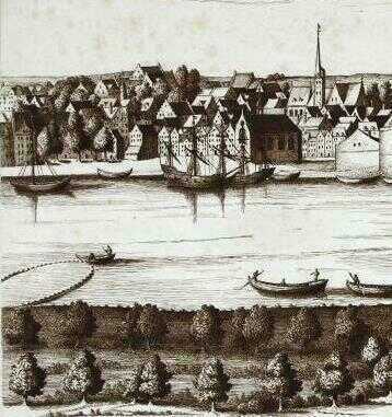 Détail d'un dessin de pêcheur à la senne