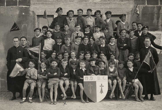 Photographie des enfants de la colonie de Bonne Garde en 1947