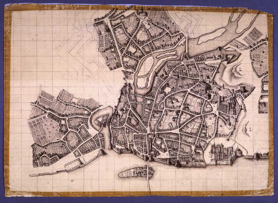 Plan scénographique de la ville de Nantes