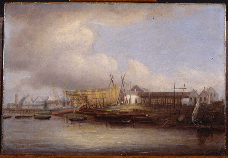 Huile sur toile, <i>Le chantier Lefrançois</i>