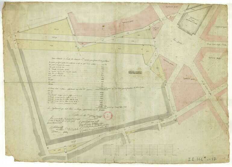 Quartier Graslin, plan et possessions des Capucins et du sieur Graslin