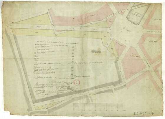 Quartier Graslin, plan et possessions des Capucins et du sieur Graslin