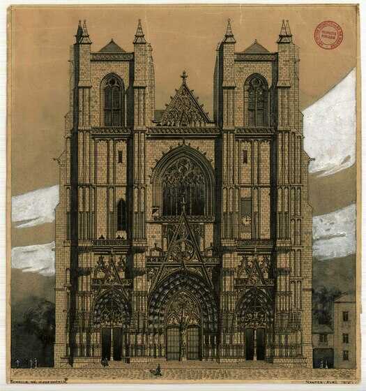 Dessin de la cathédrale de Nantes