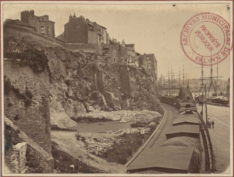 Falaise de Miséry et voie ferrée