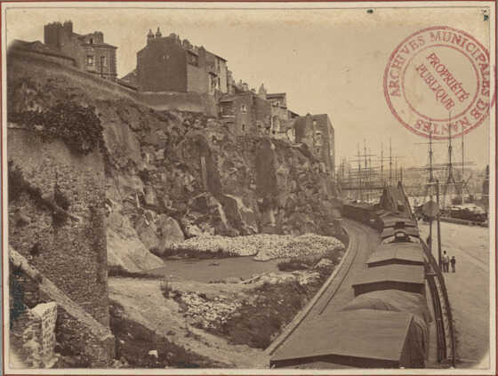 Falaise de Miséry et voie ferrée
