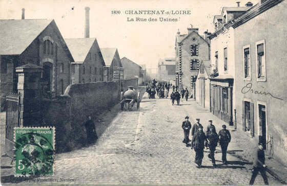 Chemin du Buzard et féculerie Levesque de la Prairie industrielle du Bas-Chantenay