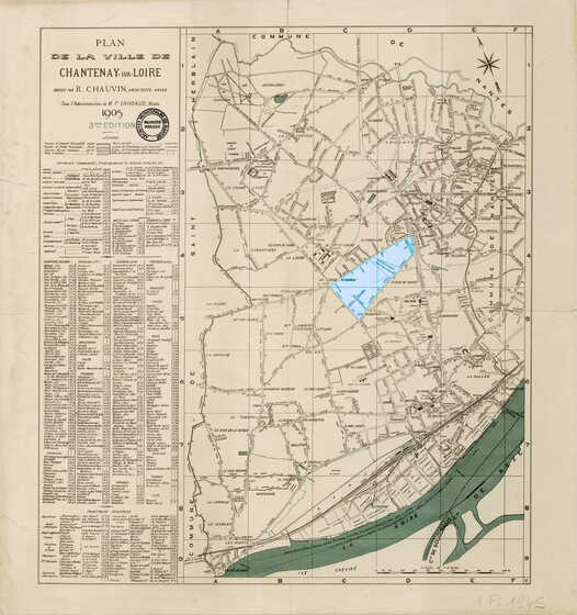 Plan de Chantenay-sur-Loire