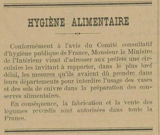 Interdiction de l’utilisation de sels de cuivre