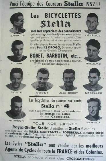 Équipe des coureurs Stella de 1952