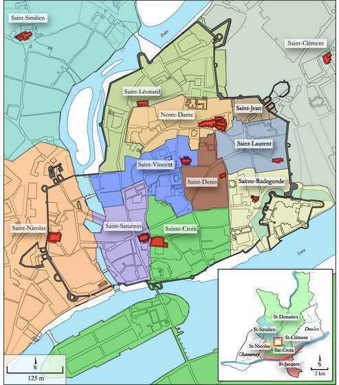 Carte des paroisses nantaises