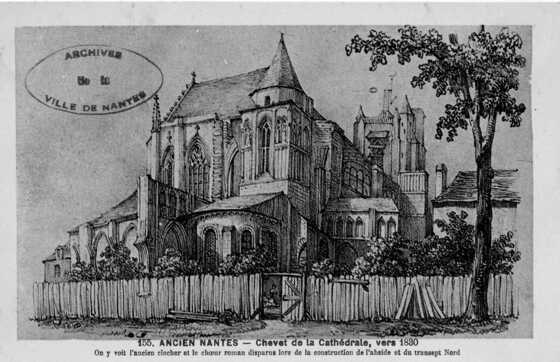 Chevet de la Cathédrale vers 1830