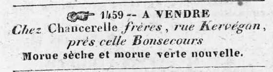 Extrait de « Feuille commerciale, d’affiches, annonces judiciaires et avis divers » du 6 août 1831