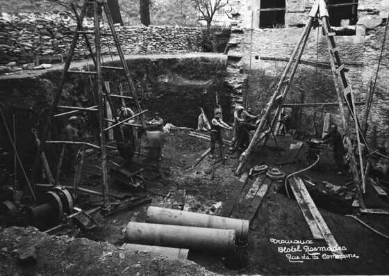 Creusements massifs lors des travaux entrepris aux abords de l’Hôtel de Rosmadec