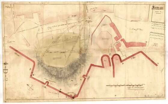 Plan montrant les chemins de la motte Saint-André