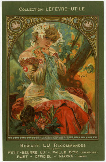 Calendrier publicitaire, collection LU