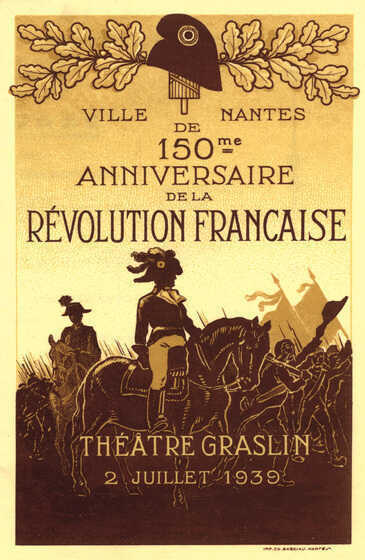 150e anniversaire de la Révolution française, couverture du programme du concert organisé au théâtre Graslin
