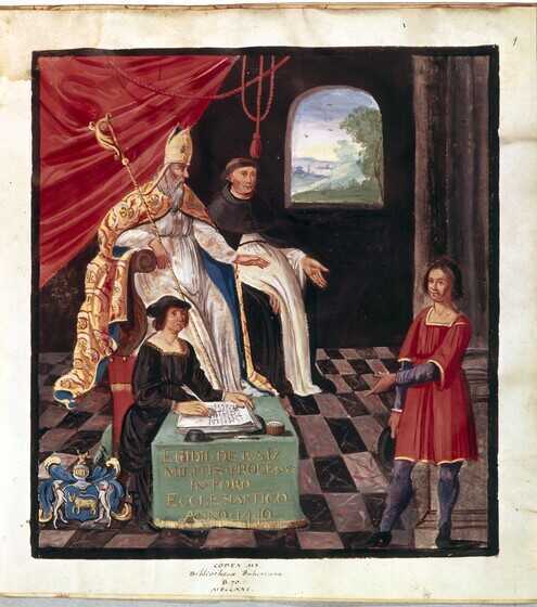 Miniature du 17e siècle représentant le procès de Gilles de Rais