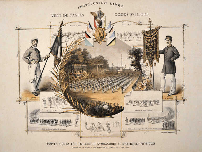 Souvenir de la fête scolaire de gymnastique, Institution Livet