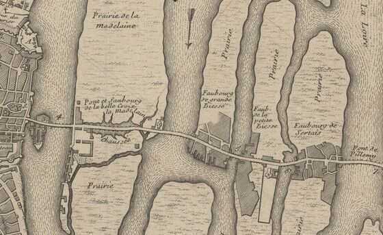 Détail d’un plan de Nantes de 1716